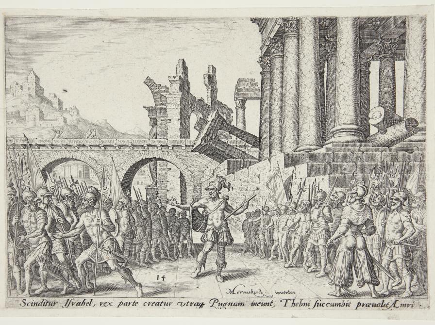 Tegning fra 1569 af Phillips Galle (fra SMK Open)